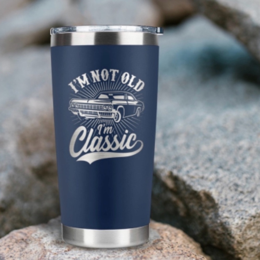 Dad - I’m Not Old I’m Classic - Blue Car Themed Tumbler